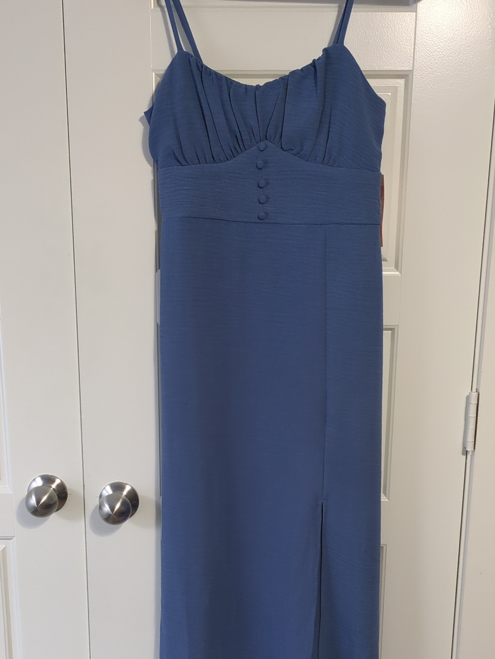 Inspired Hearts Blue Strap Spaghetti Maxi Dress